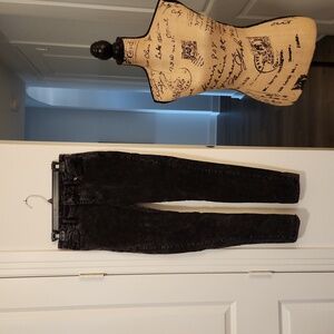 Lucky Brand Black Velvet Like Legging Jeans